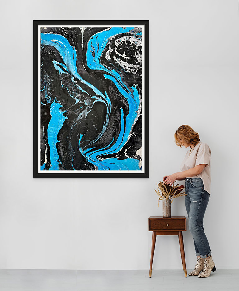 Aquarius 1 - oil on paper 140cm x 100cm