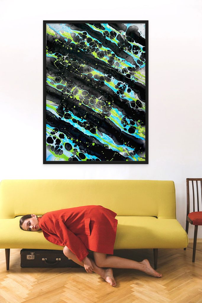 Deep Space - oil on paper 140cm x 100cm