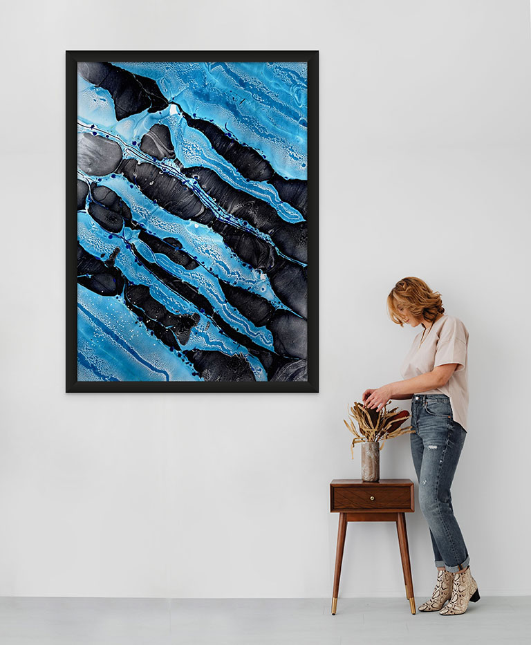 Deep Space Sea - oil on paper 140cm x 100cm