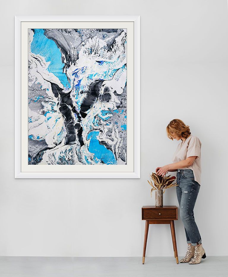 Hokusai Calling - oil on paper 140cm x 100cm