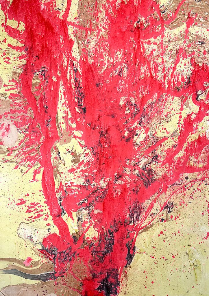 If you want a war I will give you one - oil on paper 140cm x 100cm