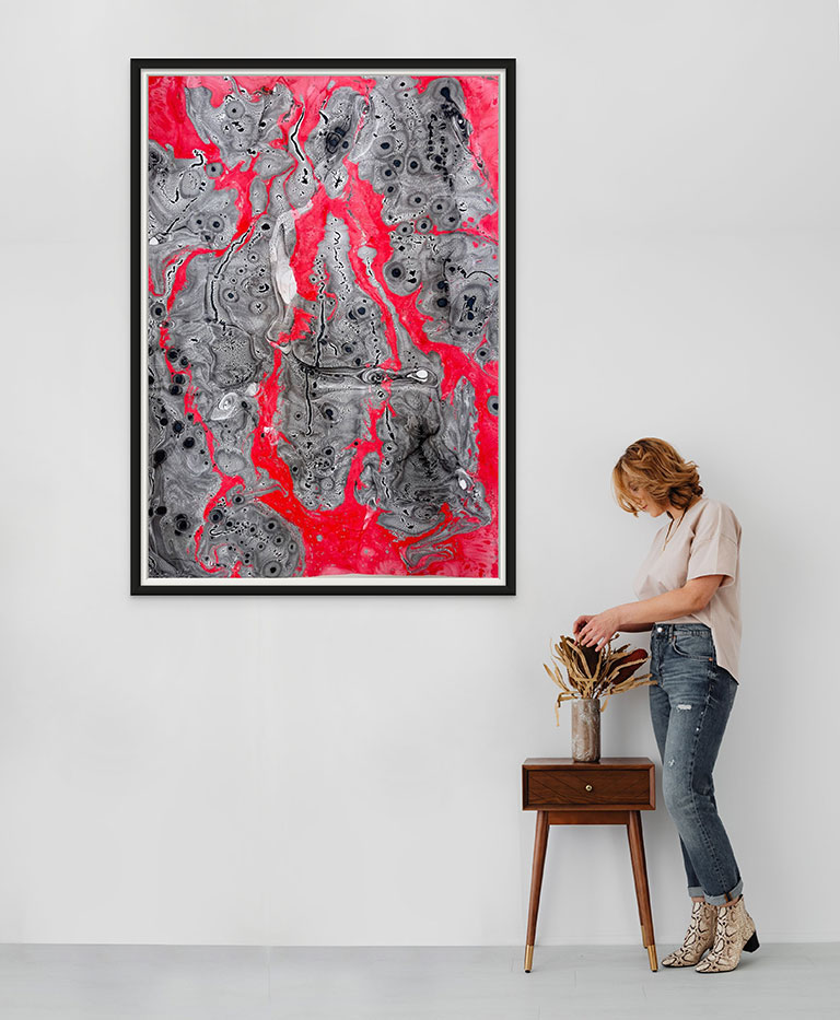 Lava Creatures - oil on paper 140cm x 100cm