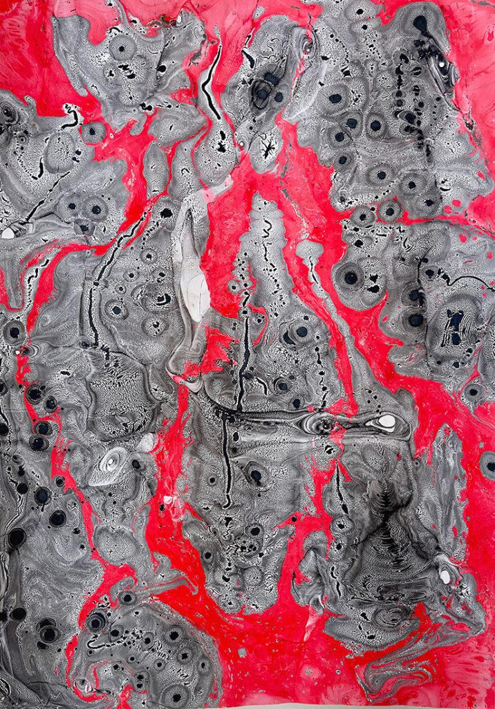 Lava Creatures - oil on paper 140cm x 100cm