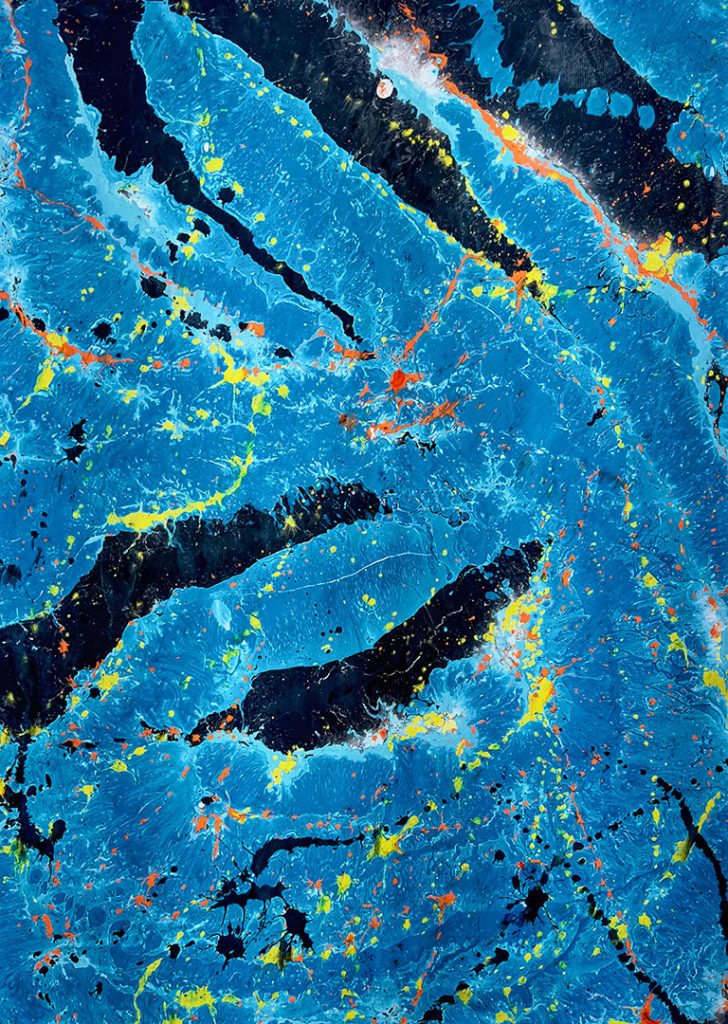 Undersea Interstellar - oil on paper 140cm x 100cm