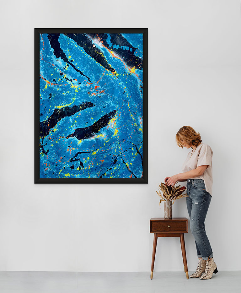 Undersea Interstellar - oil on paper 140cm x 100cm