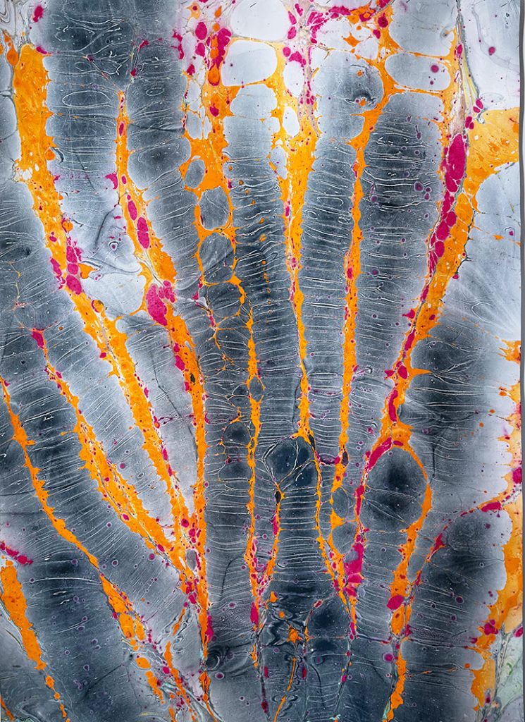 Uprising (Lava) - oil on paper 140cm x 100cm